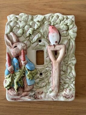 Ceramic Beatrix Potter Decorative Light Switch Cover - Pastel
